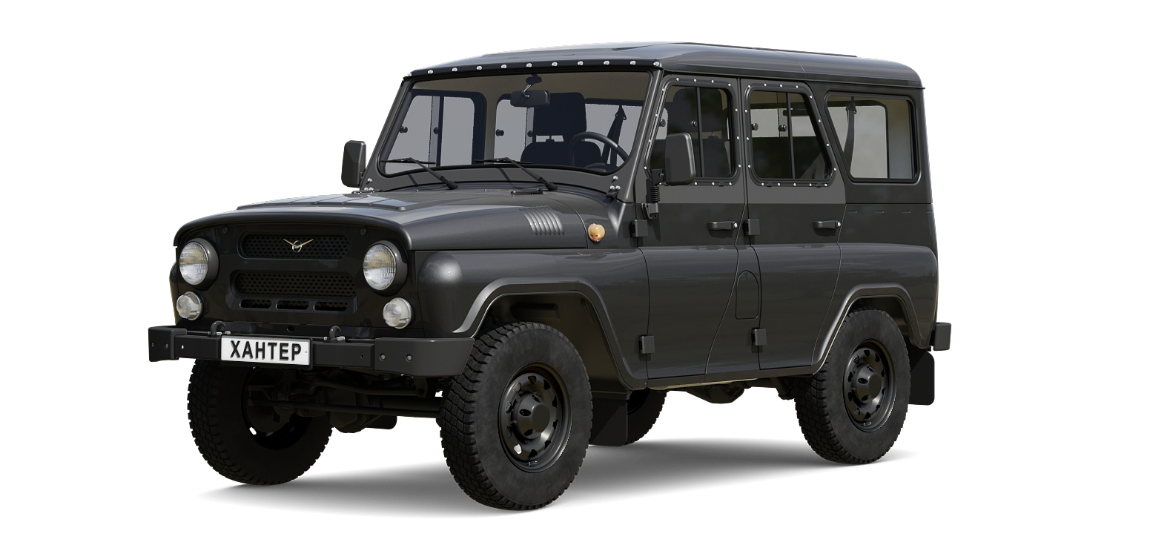 UAZ Hunter 2024 Base Fleet black metallic